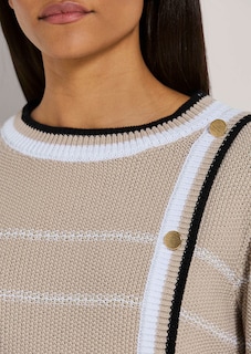 Rundhals-Pullover mit Streifen thumbnail 6