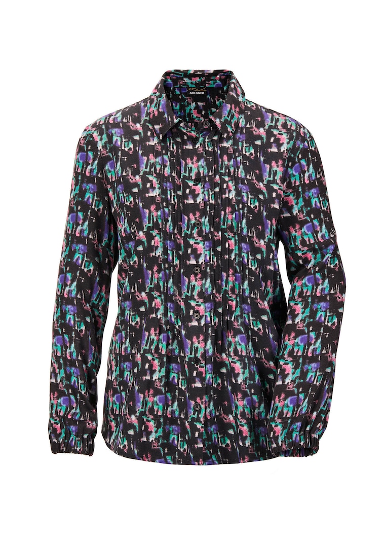 Druckbluse mit Minimalmuster