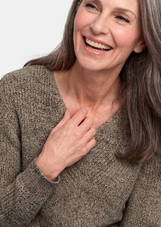 Strickpullover mit nahtlosem V-Ausschnitt thumbnail 5