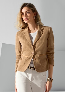 Jersey blazer with a honeycomb pattern thumbnail 1