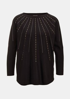 T-shirt élégant orné de strass en métal thumbnail 5
