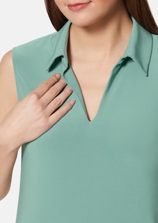 Ärmelloses Kleid mit Hemdkragen thumbnail 6