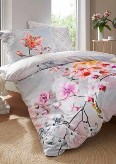 Satin-Wendebettwäsche mit Blumen thumbnail 2