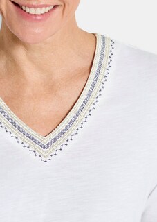 Katoenen shirt met borduursels thumbnail 5