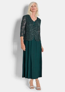 Robe avec veste en dentelle et paillettes thumbnail 2
