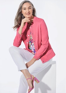 Veste en jean à dentelle ajourée thumbnail 4