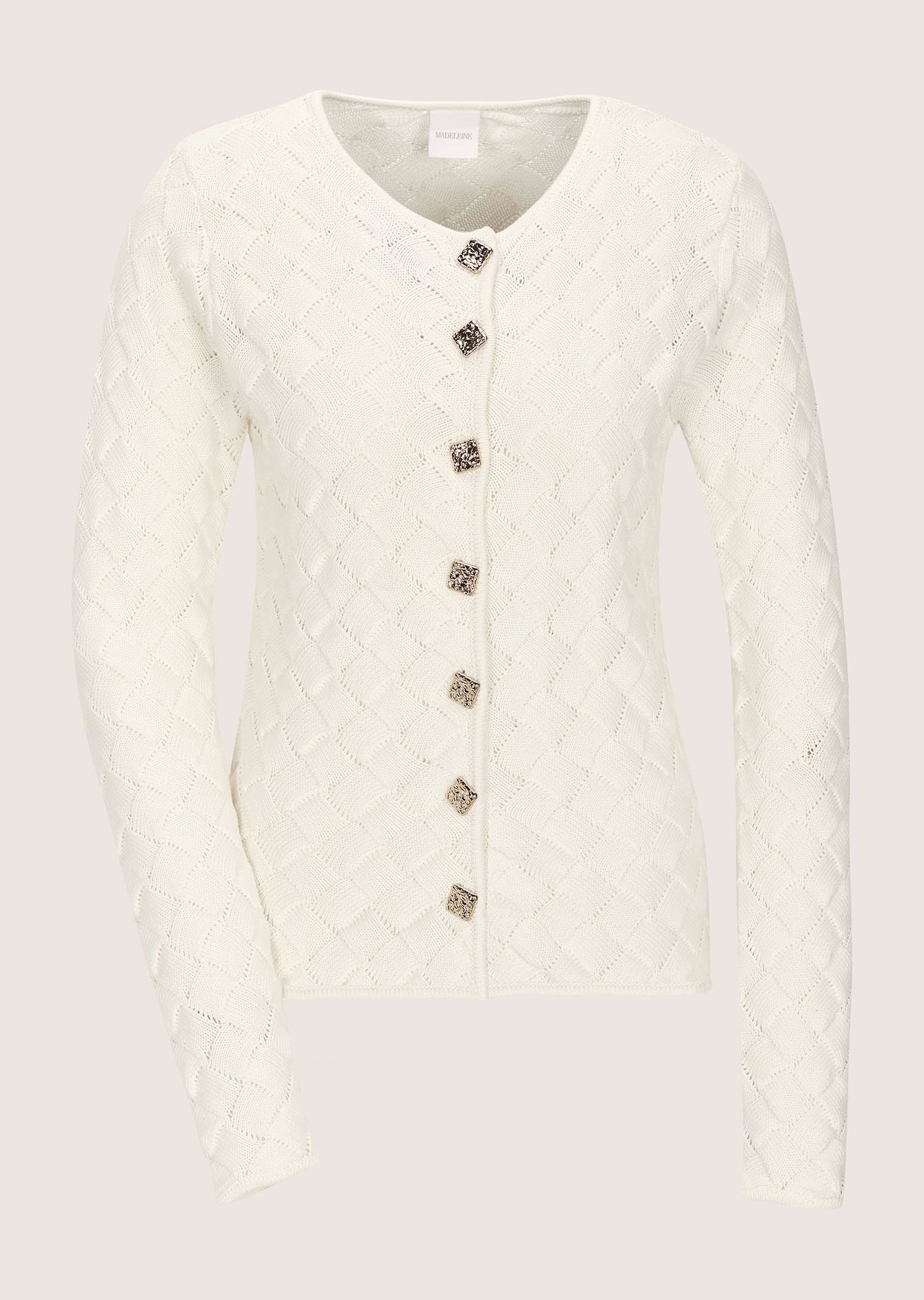 Blazer en maille de coton à motif structuré