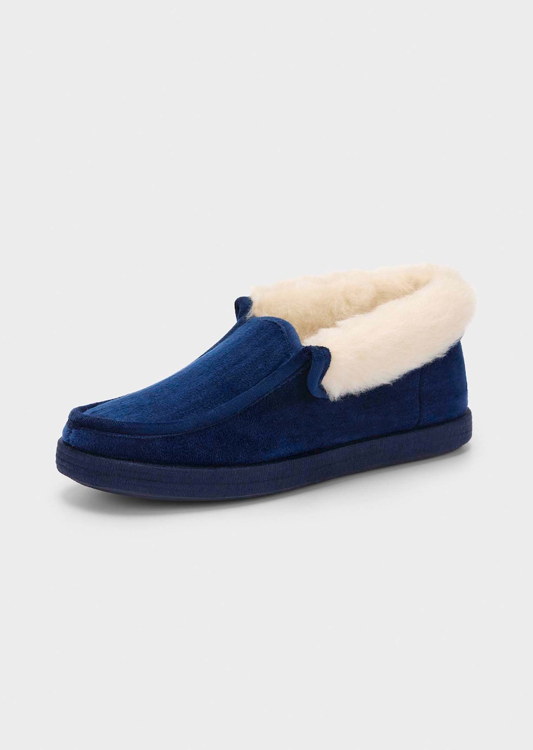 Pluche pantoffels met scheerwol
