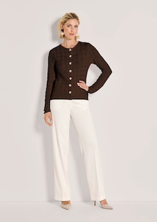 Blazer en maille de coton à motif structuré thumbnail 3