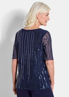 T-shirt en maille filet orné de paillettes thumbnail 3