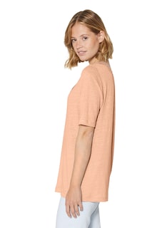 Leinenshirt mit kurzen Ärmeln und feiner Spitze thumbnail 4