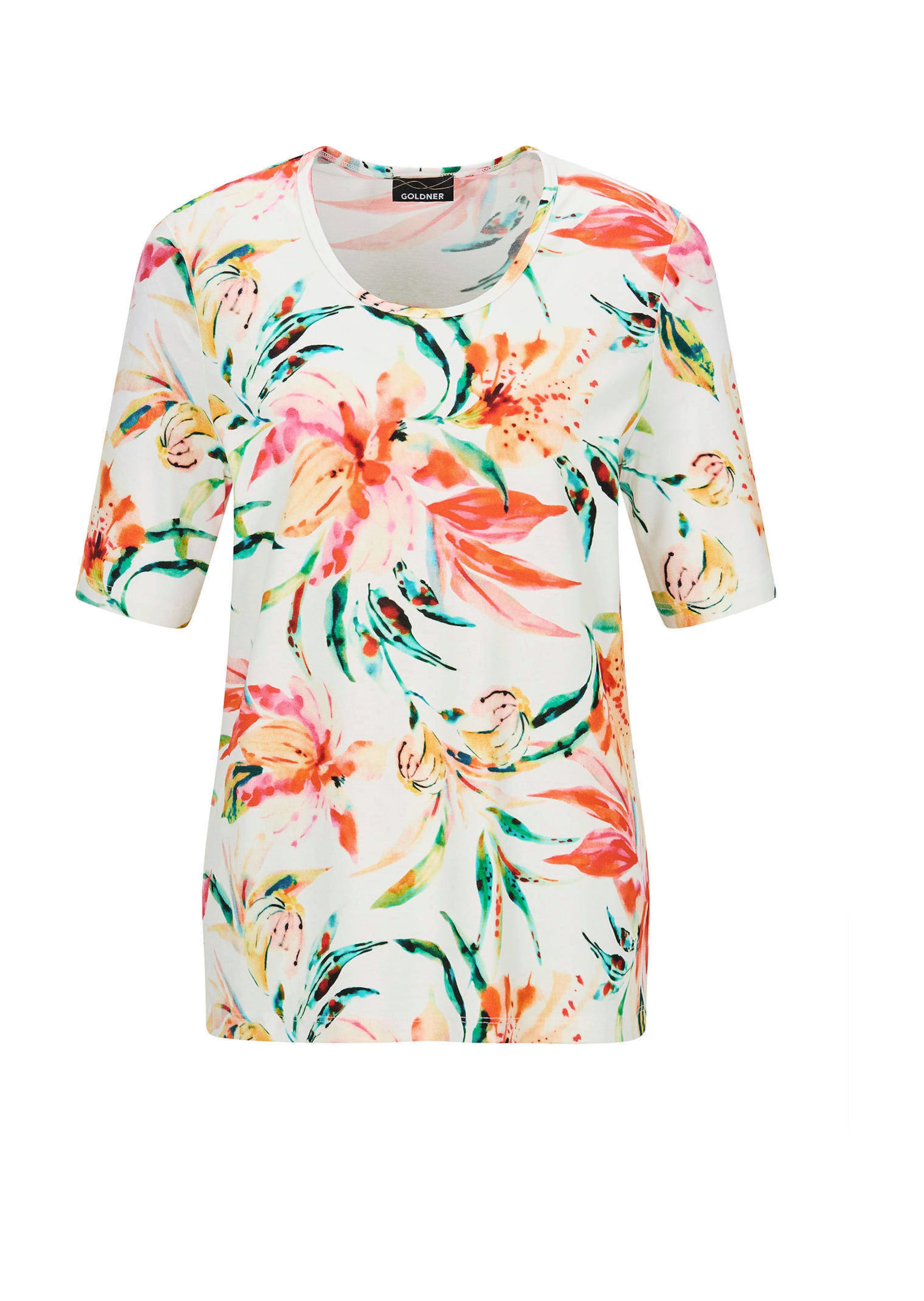 Jersey shirt met bloemen
