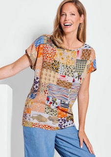Druckbluse im Patch-Print thumbnail 4