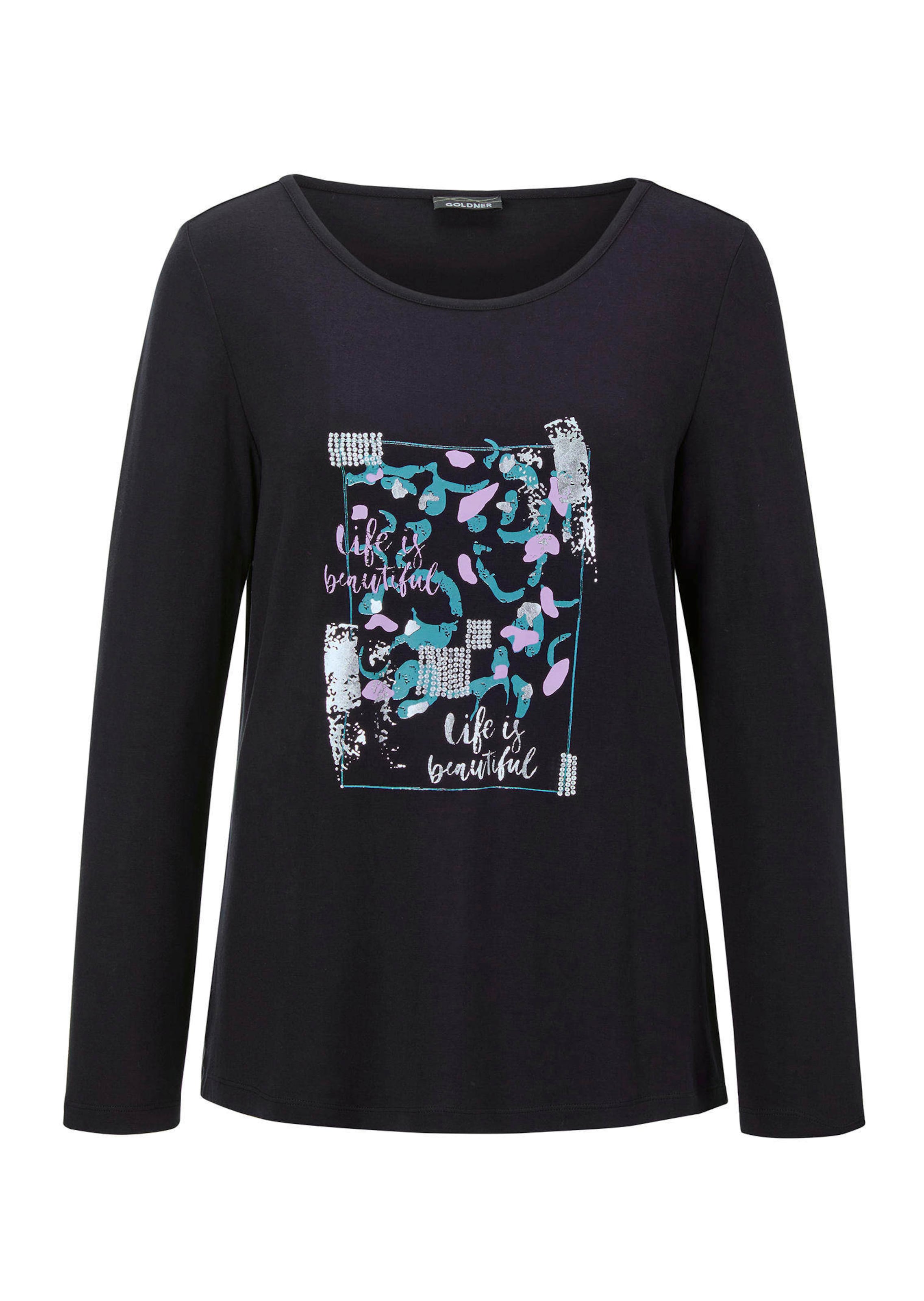 Langarmshirt mit Glitzer-Druck