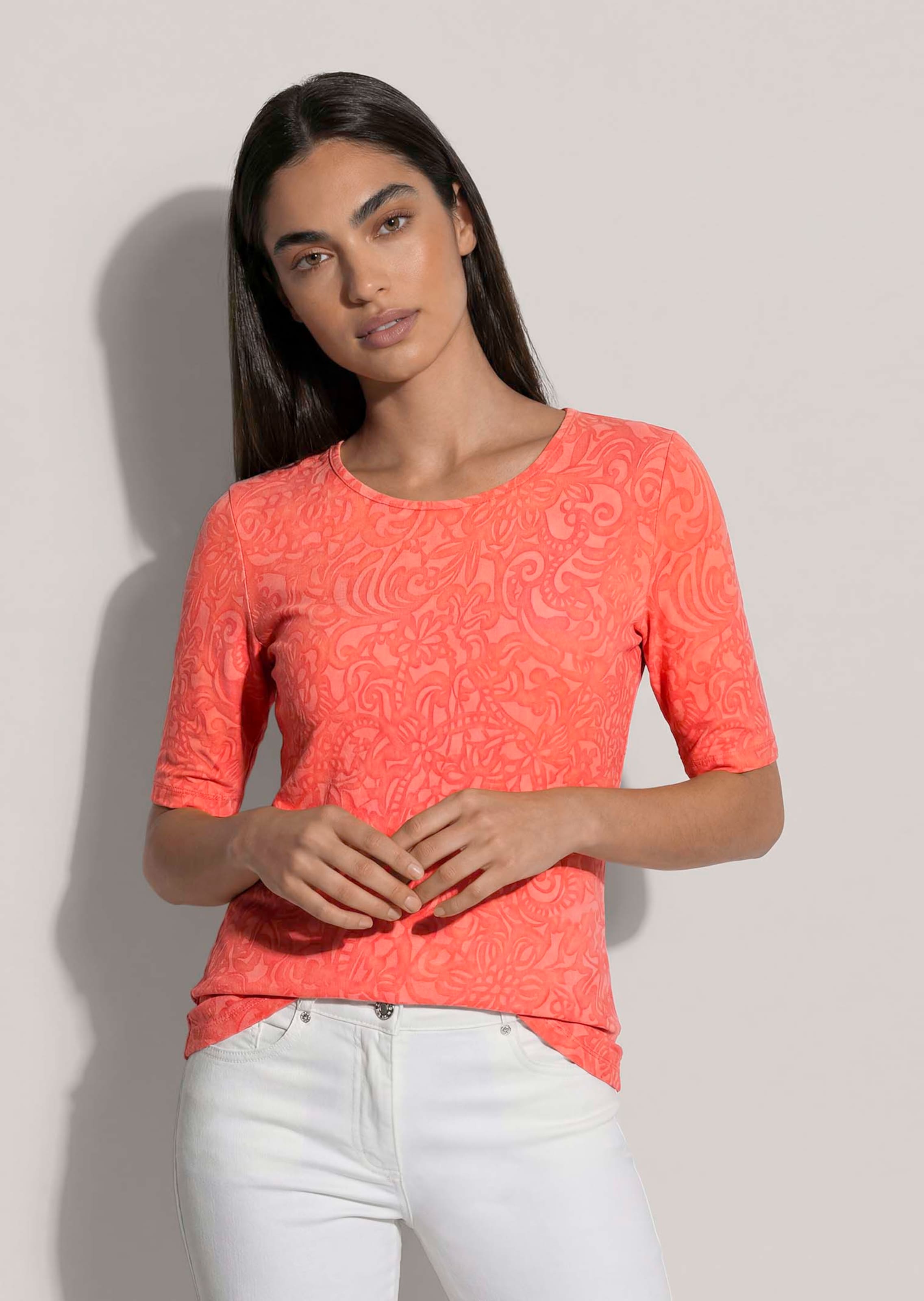 Ton-in-ton gemustertes Shirt