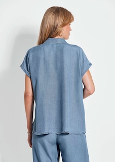 Bluse in Denim-Optik thumbnail 3