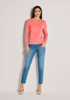 Fine knit crew neck jumper thumbnail 2