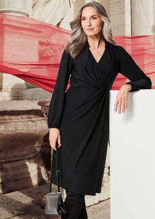 Robe cache-cœur avec col chemise thumbnail 7
