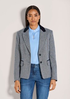 Blazer mit Samt-Akzenten thumbnail 2