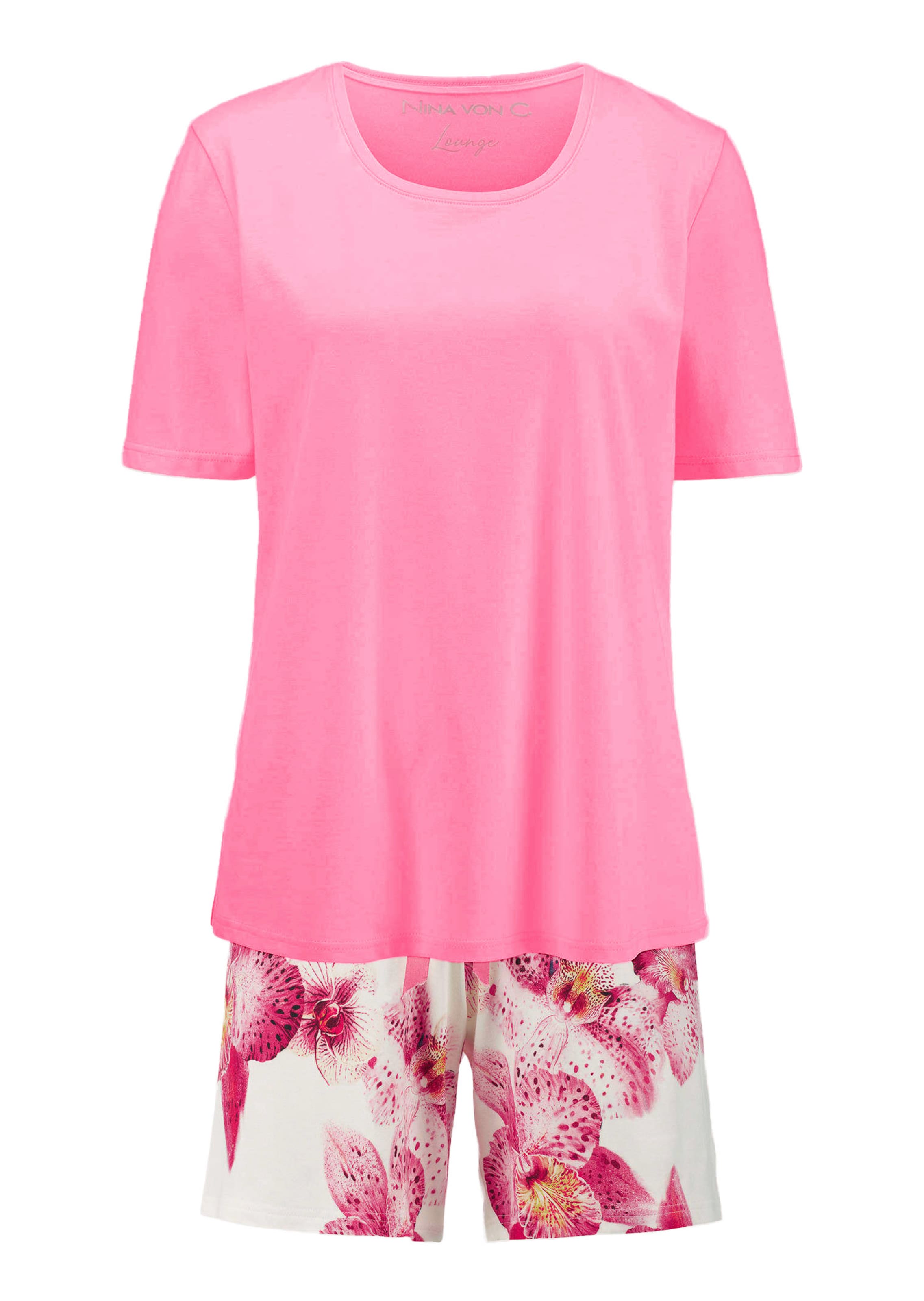 Shorty-Set mit Blütendruck
