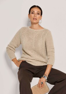 Strick-Pullover mit Struktur und Glanz-Akzenten thumbnail 5
