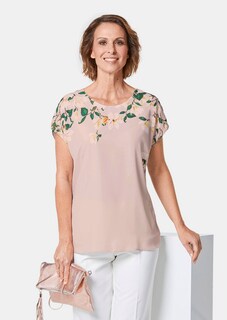 Luchtige blouse van chiffon met een bloemenprint thumbnail 4