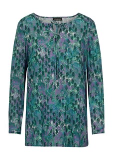 Viscose blouse met ronde hals en strikceintuurtje thumbnail 6