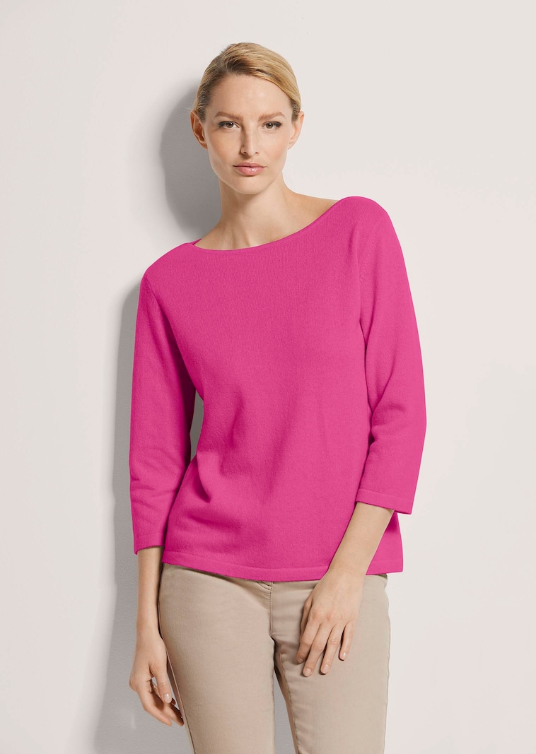Pull en cachemire avec encolure bateau