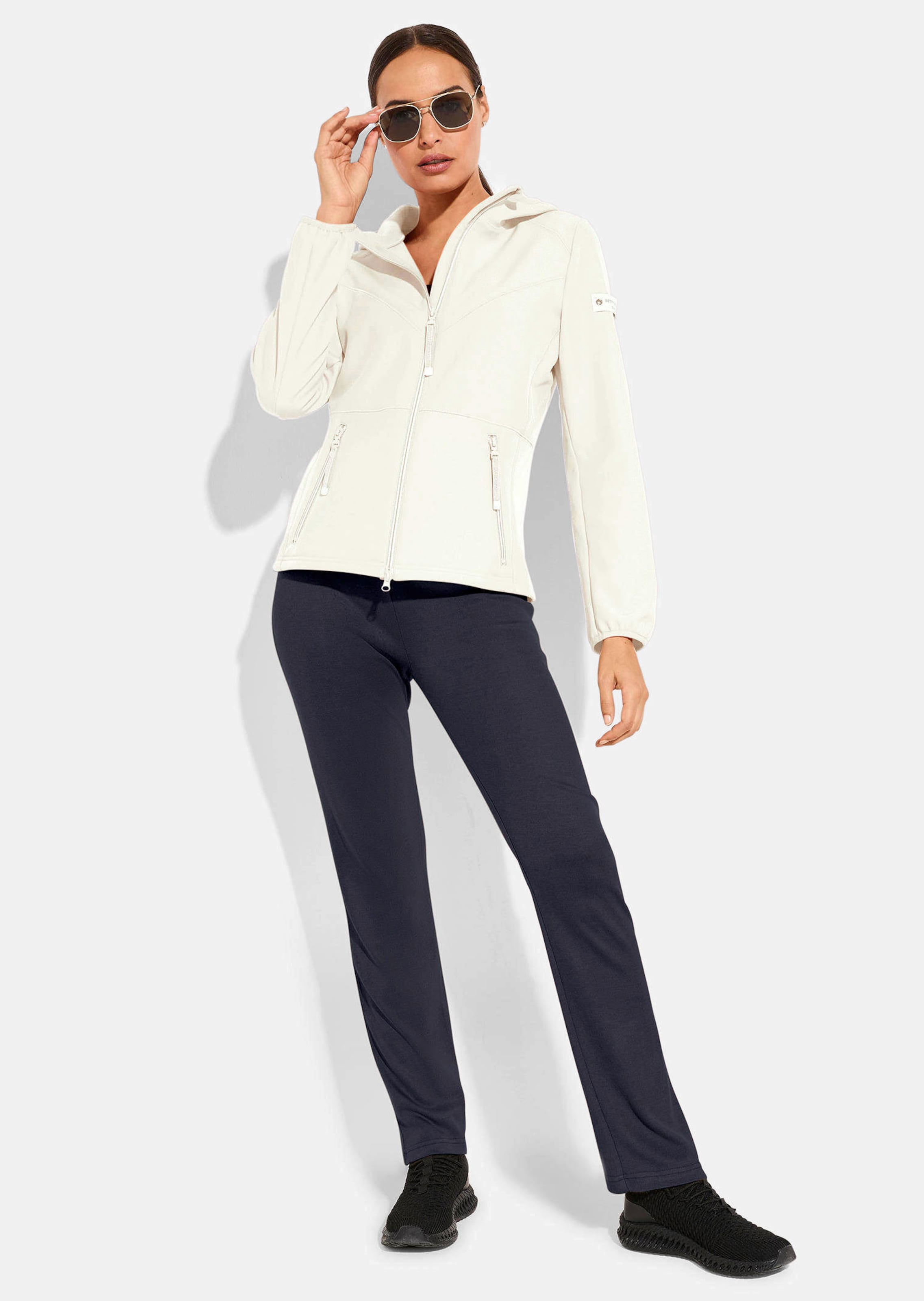 Freizeithose aus Jersey in Strickoptik