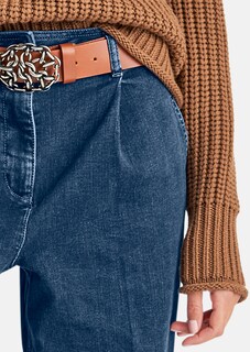 Nachhaltige Wide Leg-Jeans mit Bundfalten thumbnail 6