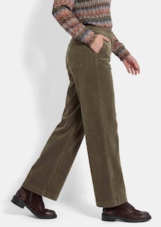 Pantalon large en velours côtelé VERA avec taille élastique thumbnail 4