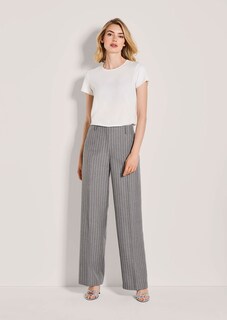 Pantalon à fines rayures à jambe large thumbnail 3