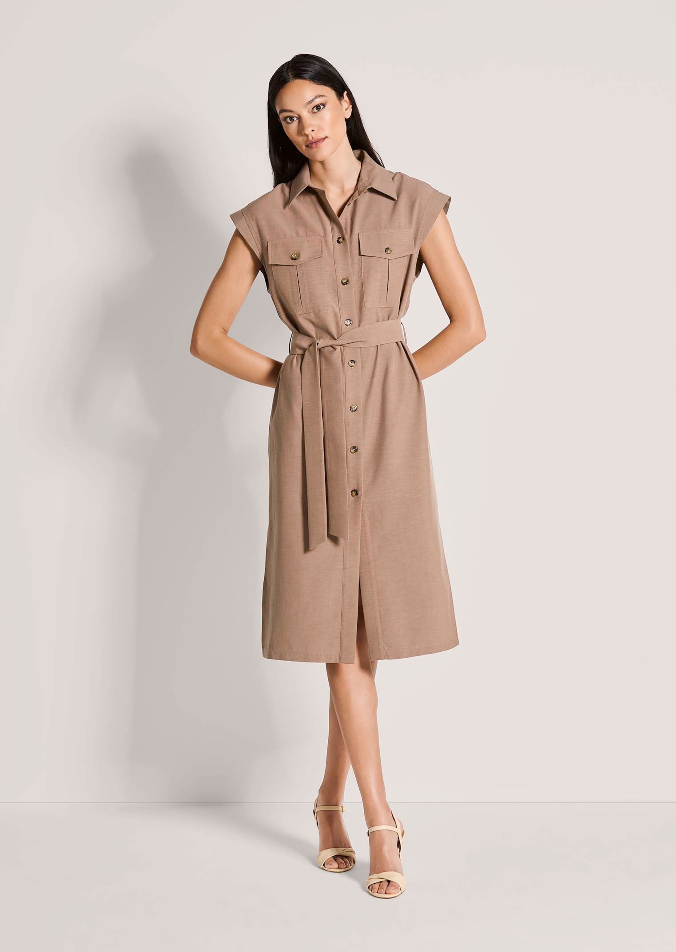 Hemdblusenkleid mit Bindeband