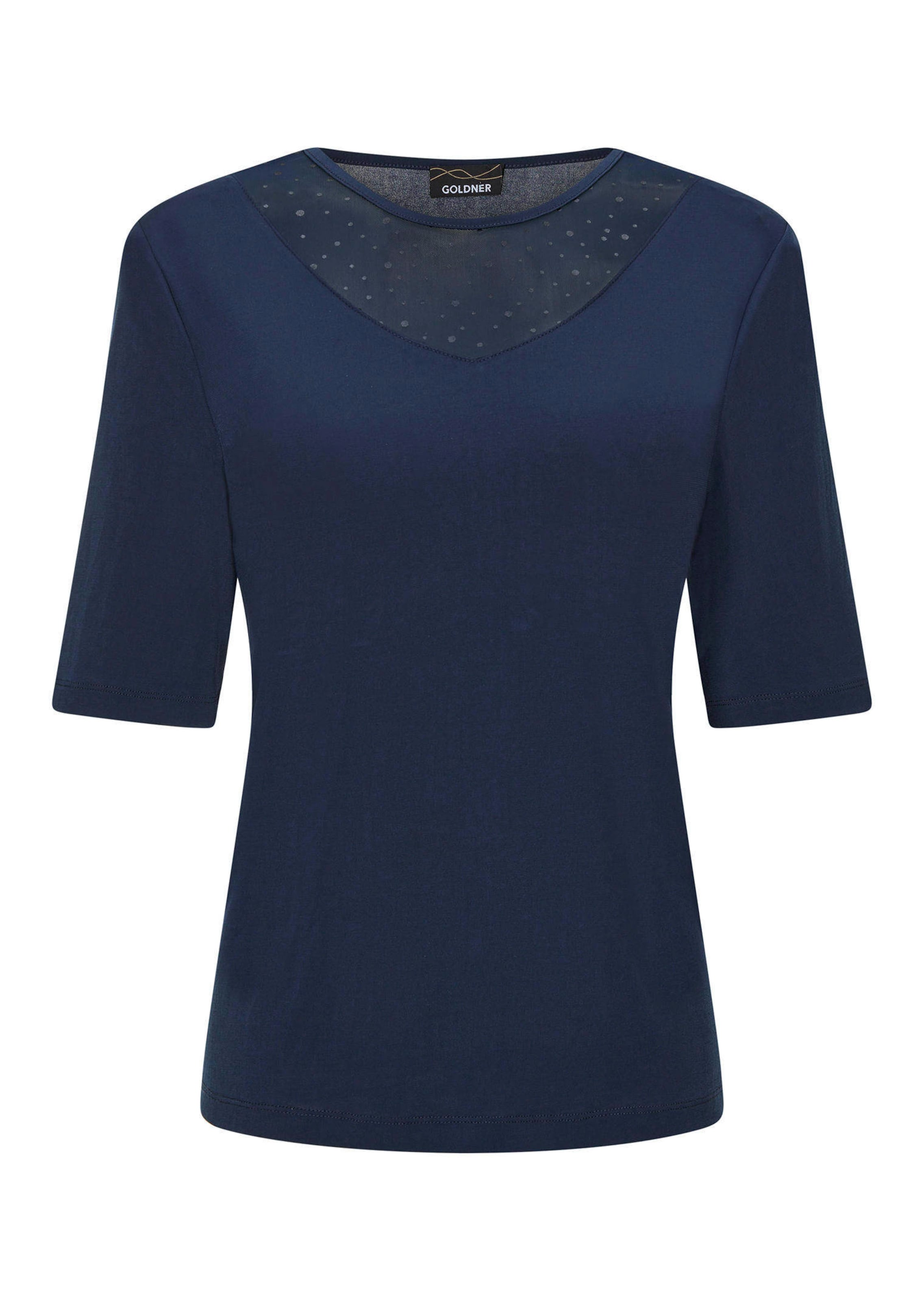 Jersey-Shirt mit Mesh-Einsatz