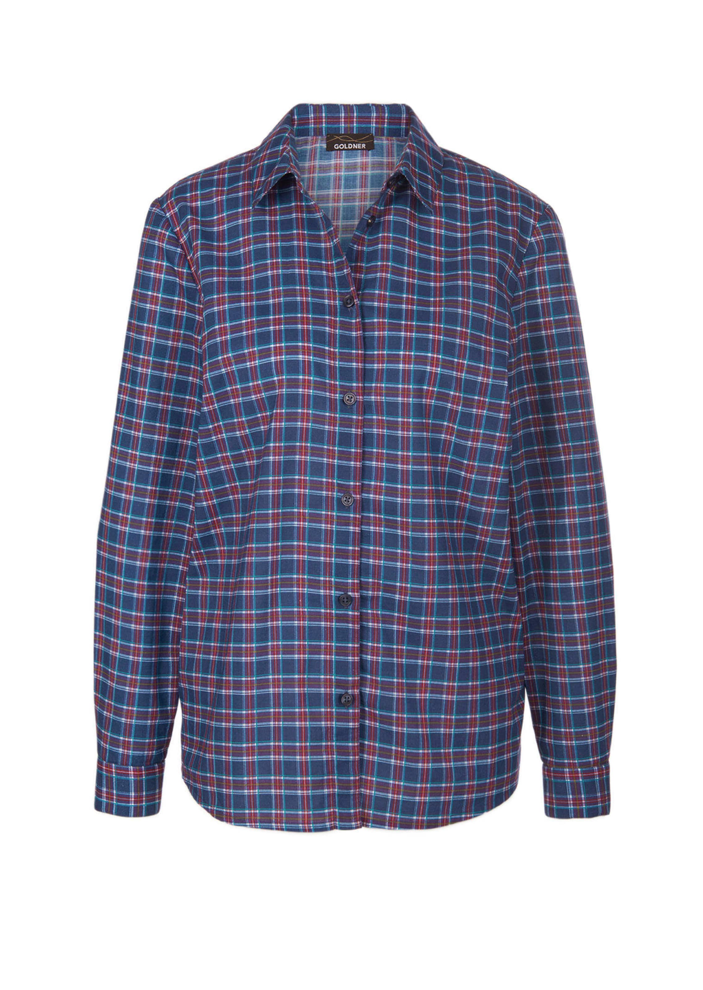 Hochwertige Karobluse mit klassischem Hemdkragen