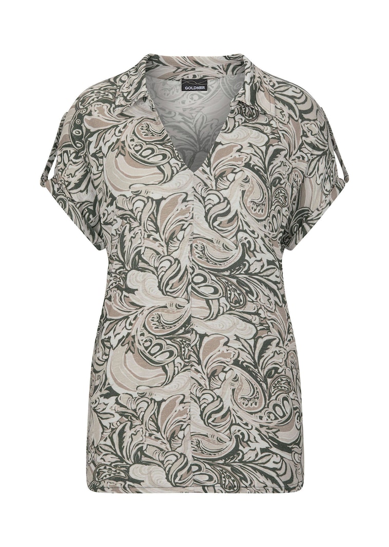 Jersey shirt met elastische boorden