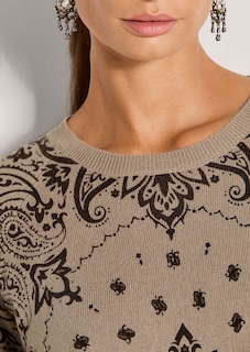Pull en cachemire avec motif paisley thumbnail 6