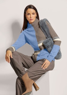 Stehkragen-Pullover mit Intarsien thumbnail 5