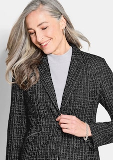 Jersey blazer in tweedlook thumbnail 4
