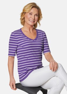 T-shirt rayé en douce maille interlock thumbnail 4