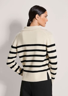 Pull rayé avec col polo thumbnail 4