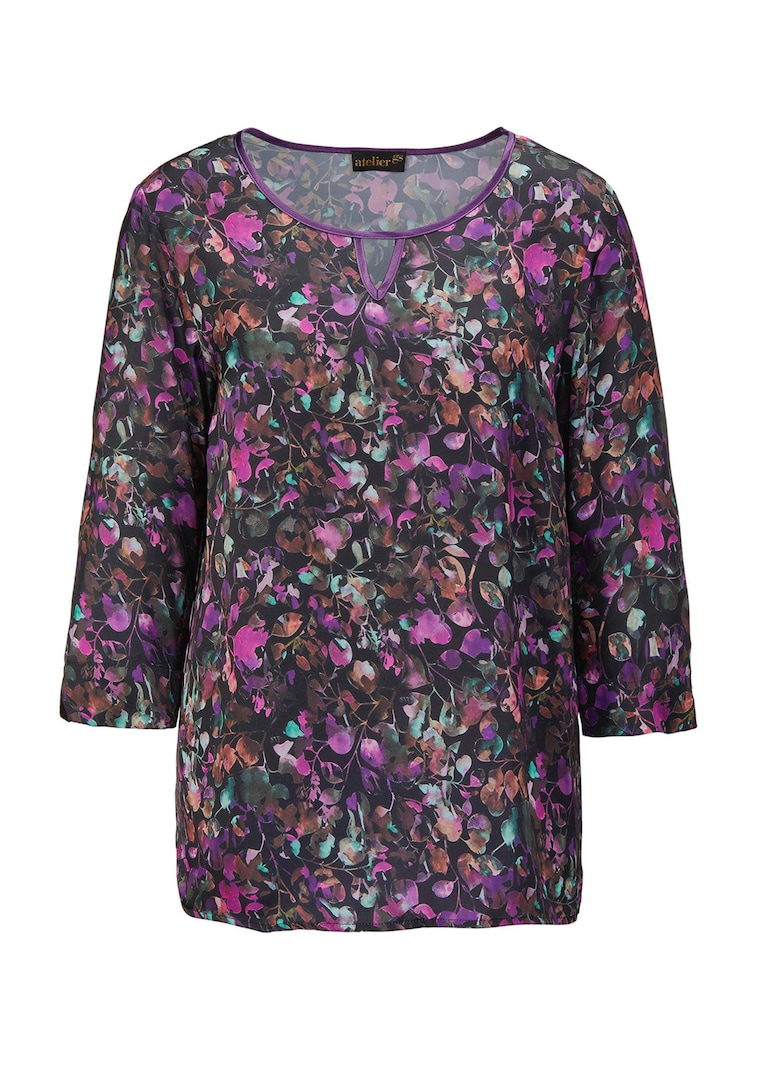 Blouse imprimée soyeuse et fluide
