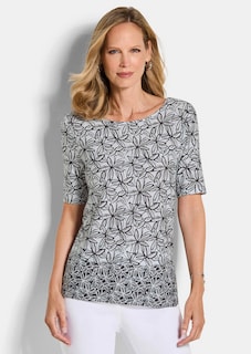 T-shirt en jersey avec imprimé floral thumbnail 1