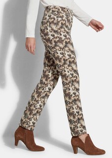 Pantalon LOUISA effet jean avec motif de feuilles thumbnail 4