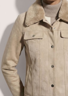 Jacke in Veloursoptik mit abnehmbarem Fellkragen thumbnail 6