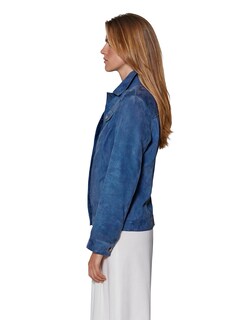 Veste en cuir. Cuir velours de chèvre thumbnail 5