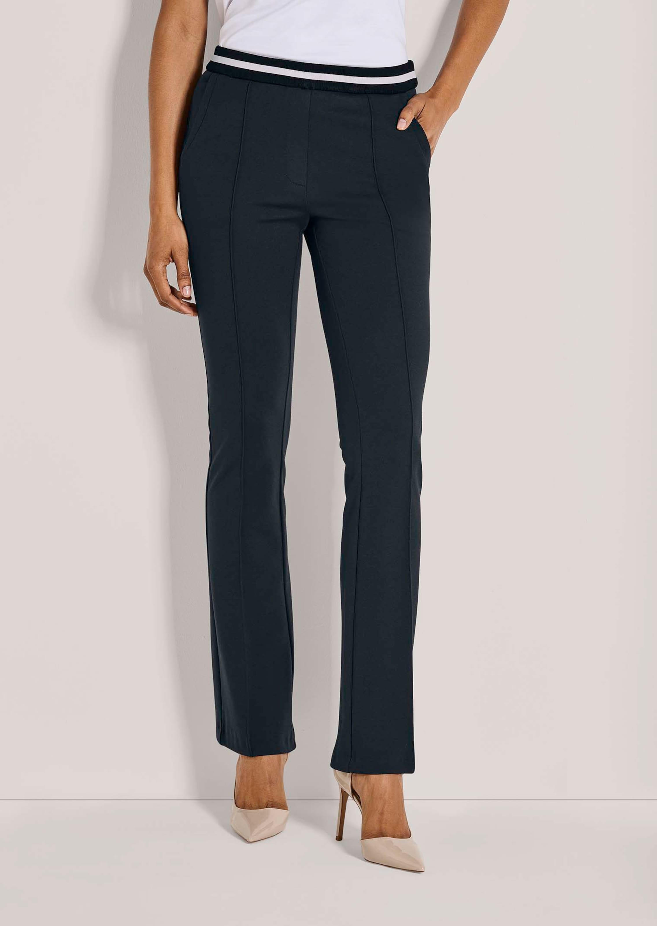 Bootcut broek met elastische tailleband