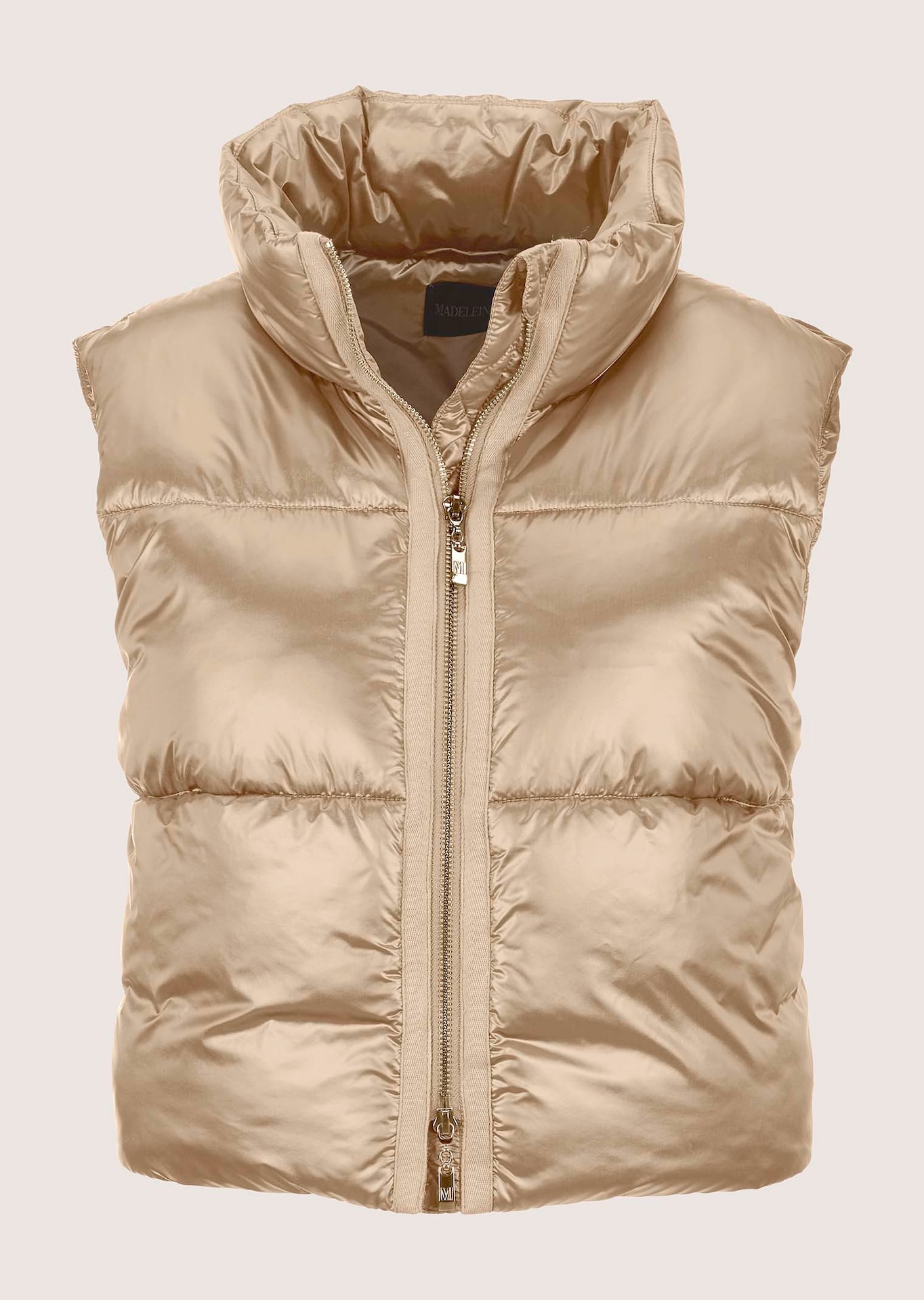 Gilet matelassé court style métallisé