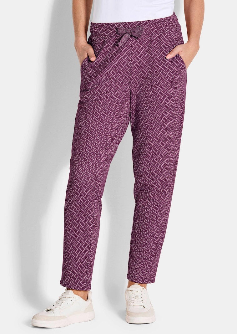 Freizeithose mit Glanz-Details