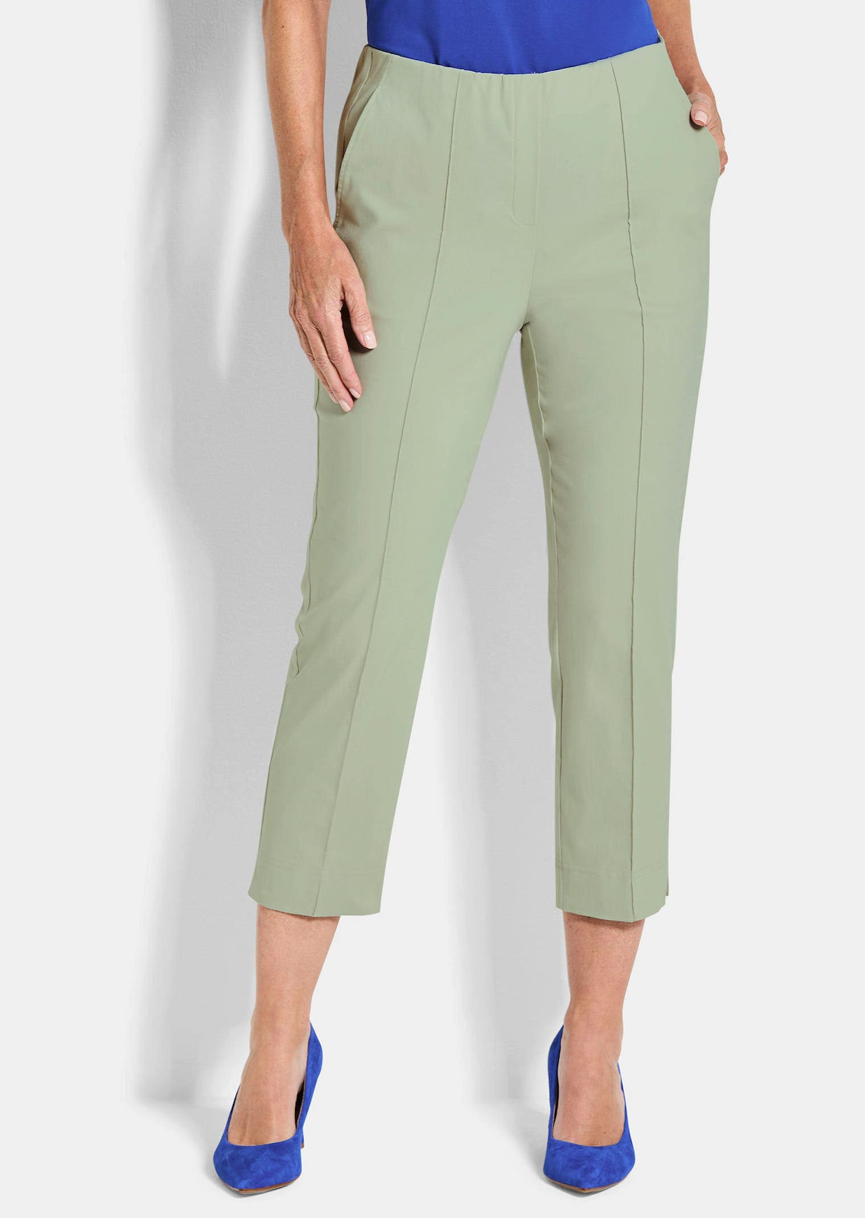 Pantalon 7/8 BELLA en bengaline, avec nervures